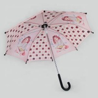 Custom cartoon character printing  safety open  girls princess umbrella for kids