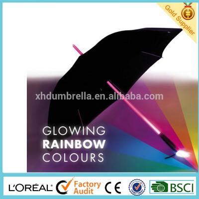 2019 new led umbrella with fan inside and led shaft umbrella for night umbrella